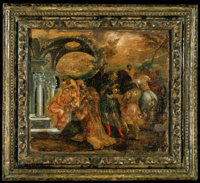マギの礼拝、c.1560-67（パネル上の卵のテンペラ） 作： El Greco