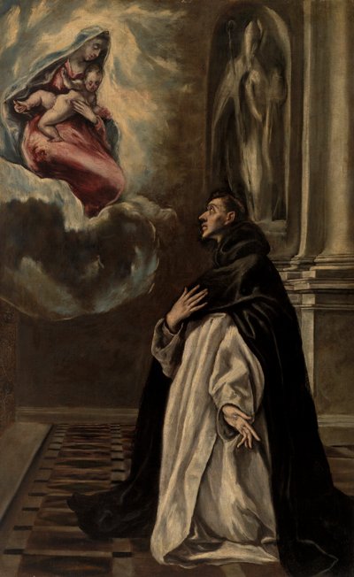 聖ヒヤシンスへの聖母子の御出現 作： El Greco (Domenikos Theotokopoulos)