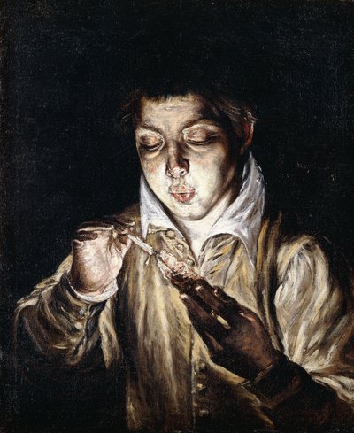 ろうそくを灯す少年 作： El Greco
