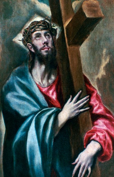 十字架を握るキリスト、1600〜1610年 作： El Greco