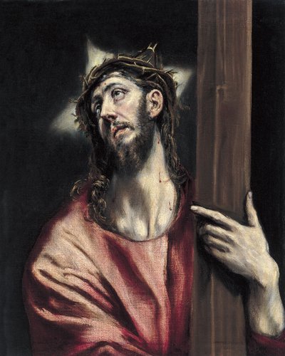 十字架を持つキリスト、ca。 1587-1596 作： El Greco