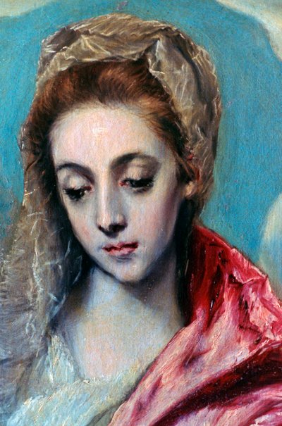 聖アンナの細部を持つ聖家族、c1590-1595 作： El Greco