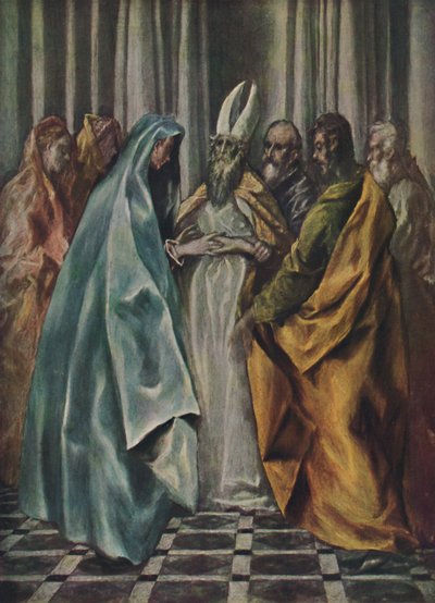 マライアヴェロブニス、処女の婚約、c1600-1614、1938 作： El Greco