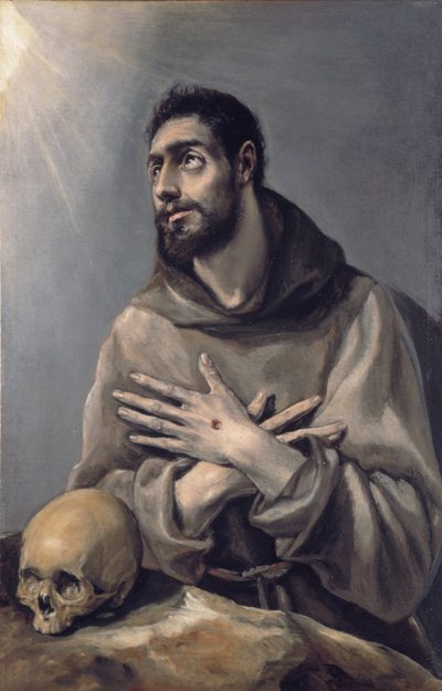 エクスタシーの聖フランシス、c。 1580 作： El Greco
