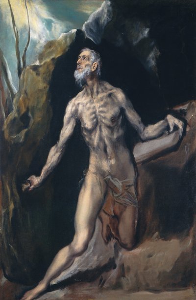 聖ジェローム、c。 16101614。 作： El Greco