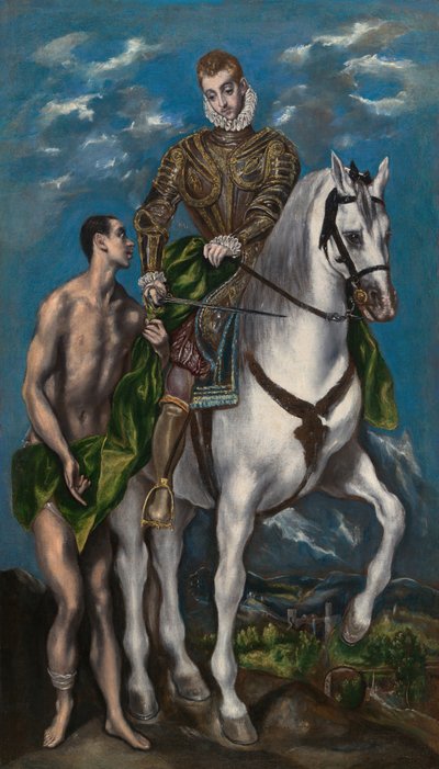 聖マーチンと乞食、15971600。 作： El Greco
