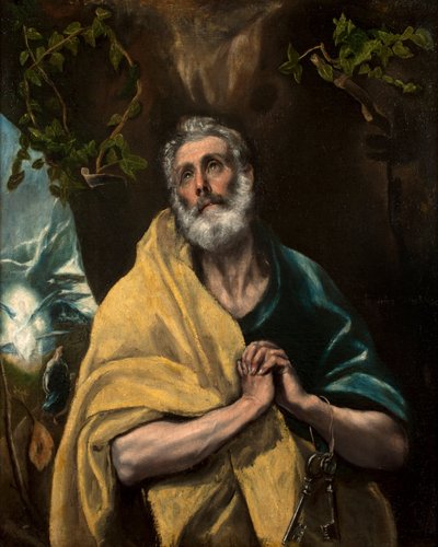 スペイン語：Las lágrimas San Pedro または San Pedro en lágrimas 涙のサン・ピエトロ 作： El Greco