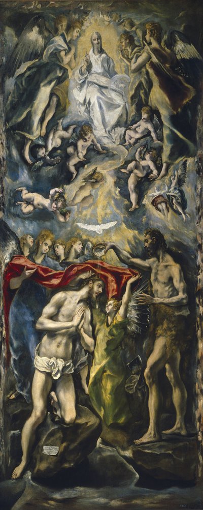 キリストの洗礼、1597-1600 作： El Greco