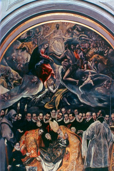 伯爵の埋葬Orgazの詳細、1586-1588 作： El Greco