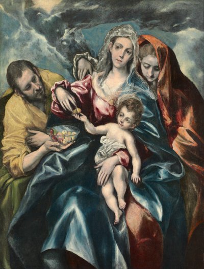 メアリーマグダーレンとの聖家族c。 1590-1595。 作： El Greco