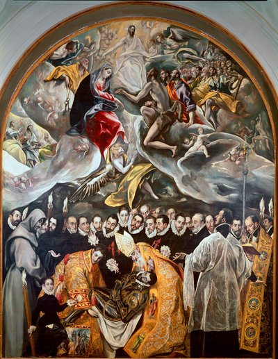 オルガズ伯爵の葬儀ドメニコス神殿の絵画の下部ディテールエルグレコ 作： El Greco