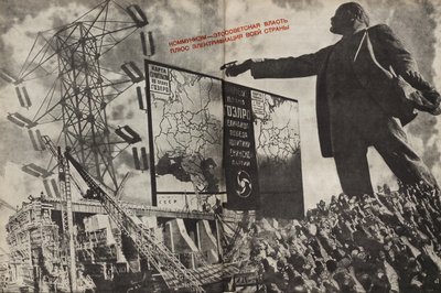 共産主義はソビエト政府と国全体の電化、1933年です。 作： Eliezer Markowich Lissitzky