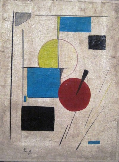 至高主義者の構成、1921 作： Eliezer Markowich Lissitzky