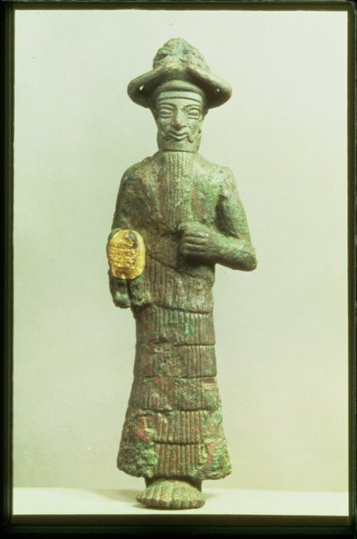 黄金の手を持つエラム人の神（イラン南西部スーサ出土、前1800～1700年頃）（ブロンズ・金 作： Elamite