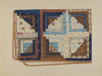 丸太小屋のキルト 作： Elbert S. Mowery