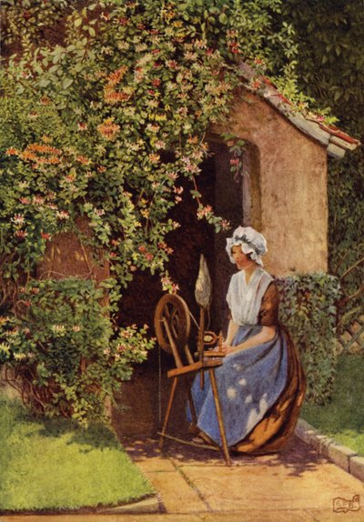 そして、ルーシーがハンドルを握り、歌う (カラーリソ) 作： Eleanor Fortescue Brickdale