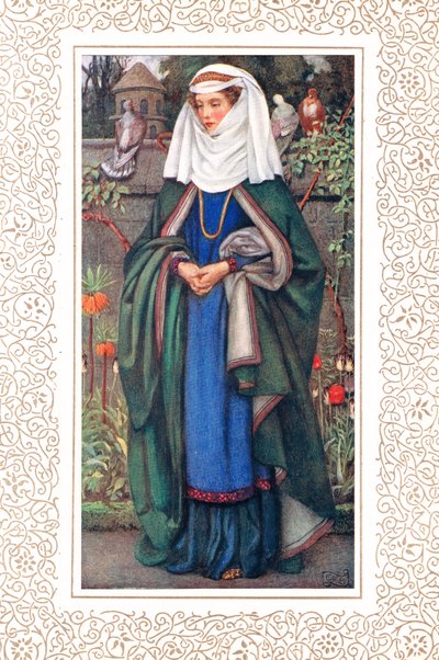 イーニッド、アルフレッド・テニスン作「Idylls of the King」のイラスト (1809-92)、Hodder & Stoughton 発行 作： Eleanor Fortescue Brickdale