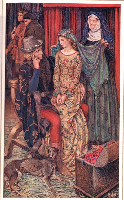 イーニッド、アルフレッド・テニスン作「Idylls of the King」のイラスト (1809-92)、Hodder & Stoughton 発行 作： Eleanor Fortescue Brickdale