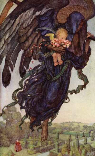 バラのつぼみを集めて、古い時間はまだ飛んでいます（カラーリソ） 作： Eleanor Fortescue Brickdale