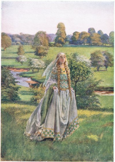 ギネヴィア：ランスロットが来たとき、彼女が最初に彼を見たところ（リソ） 作： Eleanor Fortescue Brickdale