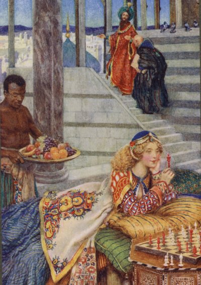 Alfred Lord Tennyson による Idylls Of The King のイラスト (カラーリソ) 作： Eleanor Fortescue Brickdale