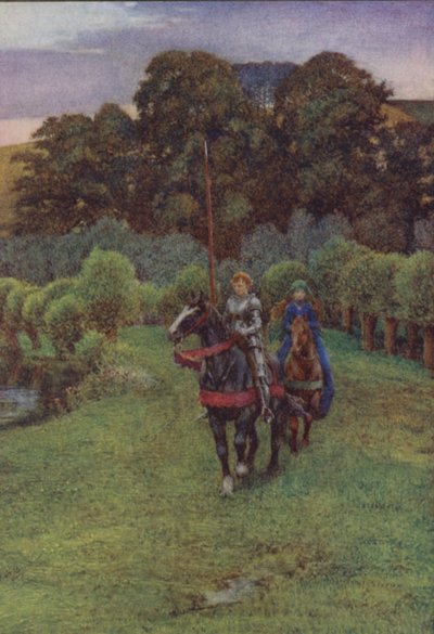 Alfred Lord Tennyson による Idylls Of The King のイラスト (カラーリソ) 作： Eleanor Fortescue Brickdale