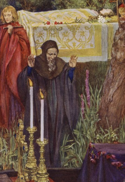 Alfred Lord Tennyson による Idylls Of The King のイラスト (カラーリソ) 作： Eleanor Fortescue Brickdale