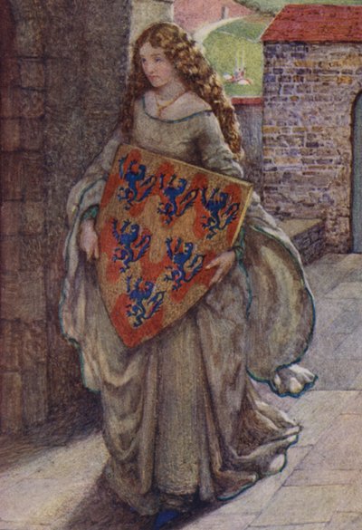 Alfred Lord Tennyson による Idylls Of The King のイラスト (カラーリソ) 作： Eleanor Fortescue Brickdale