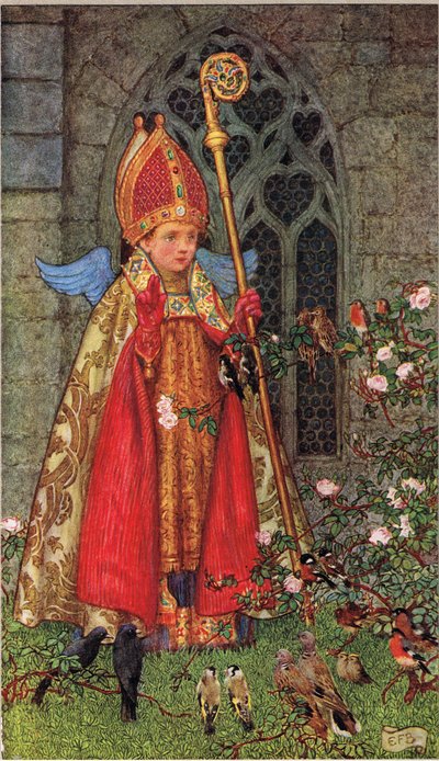 Hodder and Stoughton発行の「The Book of Old English Songs and Ballads」のイラスト、1910年頃（カラーリソ） 作： Eleanor Fortescue Brickdale