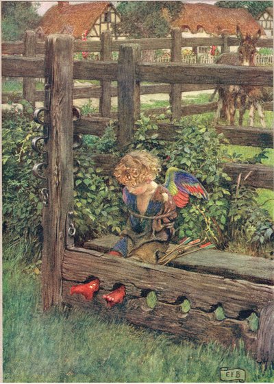 Stodder and Houghton発行の「The Book of Old English Songs and Ballads」のイラスト、1910年頃（カラーリソ） 作： Eleanor Fortescue Brickdale