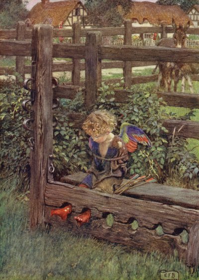 真珠の軽蔑のように涙を流した人はいますか？ ここに泥棒が立っている (色リソ) 作： Eleanor Fortescue Brickdale