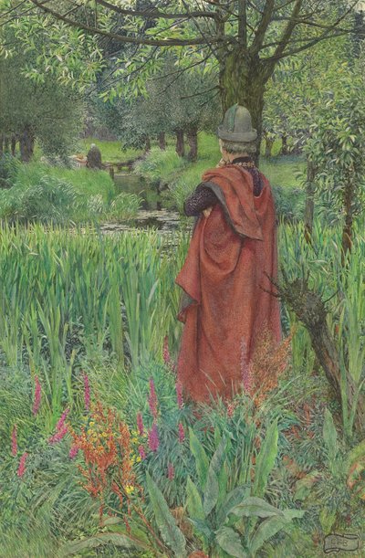 ランスロットとエレイン：さらば、美しいリリー 作： Eleanor Fortescue Brickdale