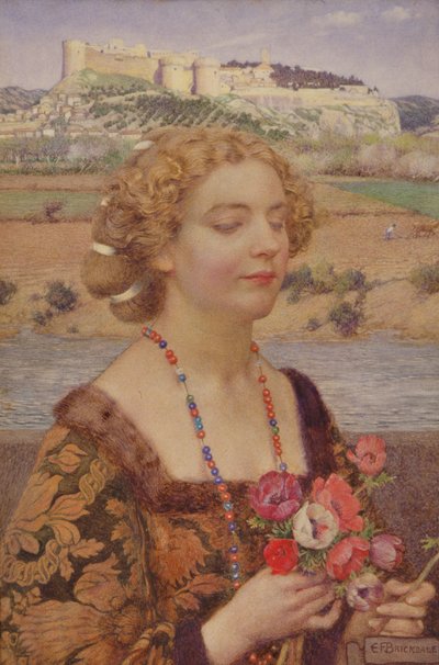 アヴィニョンのローラ（紙に水彩） 作： Eleanor Fortescue Brickdale