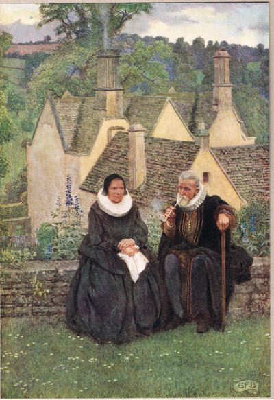 Hodder and Stoughton発行の「The Book of Old English Songs and Ballads」のイラスト、1910年頃（カラーリソ） 作： Eleanor Fortescue Brickdale