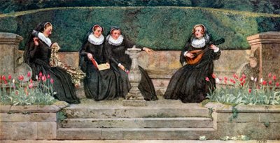 クイーンズ・マリー（カラーリトグラフ） 作： Eleanor Fortescue-Brickdale
