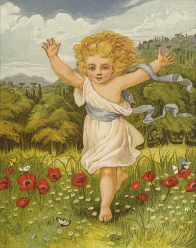 ヒバリは果てしない希望のビジョンを目覚めさせた (カラーリソ) 作： Eleanor Fortescue Brickdale