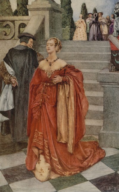 「心が打撃を受けるとき」（カラーリソ） 作： Eleanor Fortescue Brickdale