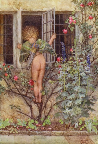 かわいいビン、マイ・レディ・スウィート、立ち上がる、立ち上がる、立ち上がる！ (カラーリソ) 作： Eleanor Fortescue Brickdale