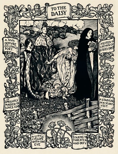 デイジーへのワーズワースの詩のイラスト、第2号、1923 作： Eleanor Fortescue Brickdale