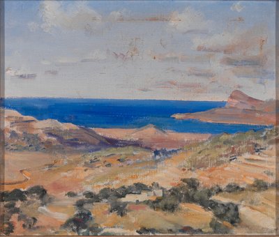 青い海のある海岸 作： エレノア・ハリス