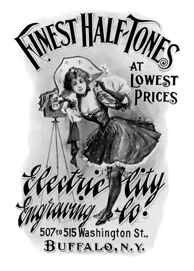 最低価格で最高級のハーフトーン、1901。 作： Electric City Engraving Co