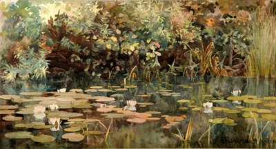 睡蓮の池、1890年代初頭 作： Elena Dmitryevna Polenova