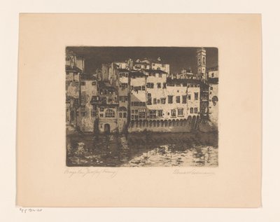 Borgo San Jacopo (Firenze) (オブジェクトの元のタイトル) 作： Elena Wissmann (signed by artist)