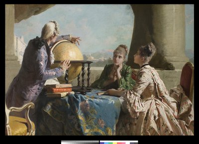 地理のレッスン、1880 作： Eleuterio Pagliano