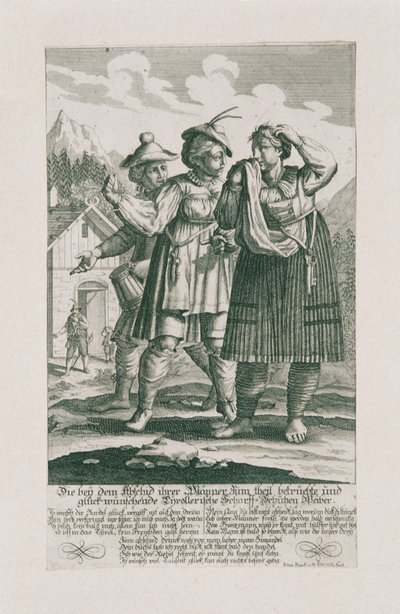 1703 年のチロルの防衛: Tyrollerische Scharff-Schützen の女性たち 作： Elias Baeck