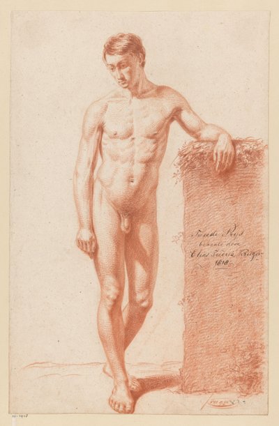 正面から見た男性立裸体（2等1818年） 作： Elias Friedrich Kruger