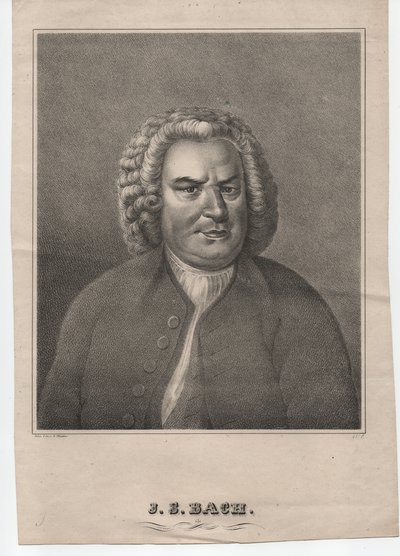 ヨハン・ゼバスティアン・バッハ（1685-1750）（1850年頃、エングレーヴィング） 作： Elias Gottleib (after) Haussmann