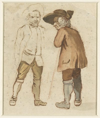 話している 2 つの古い農家 作： Elias Martin (possibly)