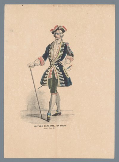 フランスの衣装、18世紀（ルイ15世の下）（オブジェクトのタイトル） 作： Elias Spanier (attributed to)