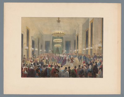 パヴァーヌが踊るボールルーム、1845年 作： Elias Spanier